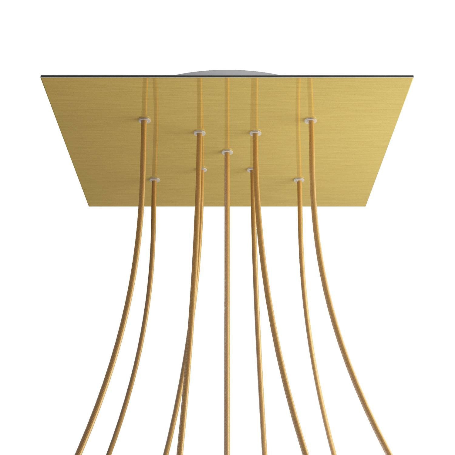 Square XXL Rose-One 9 X-shaped holes ceiling rose kit, 400 mm Cover