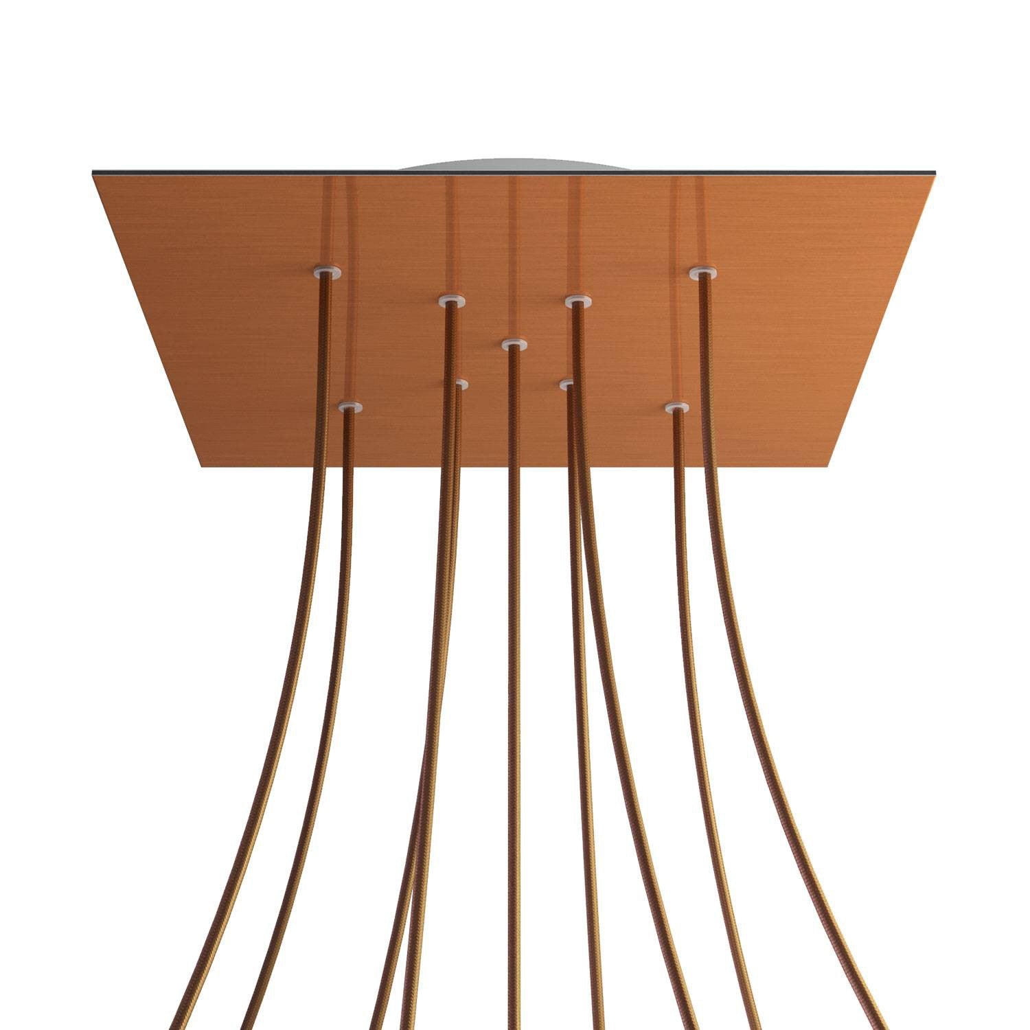 Square XXL Rose-One 9 X-shaped holes ceiling rose kit, 400 mm Cover