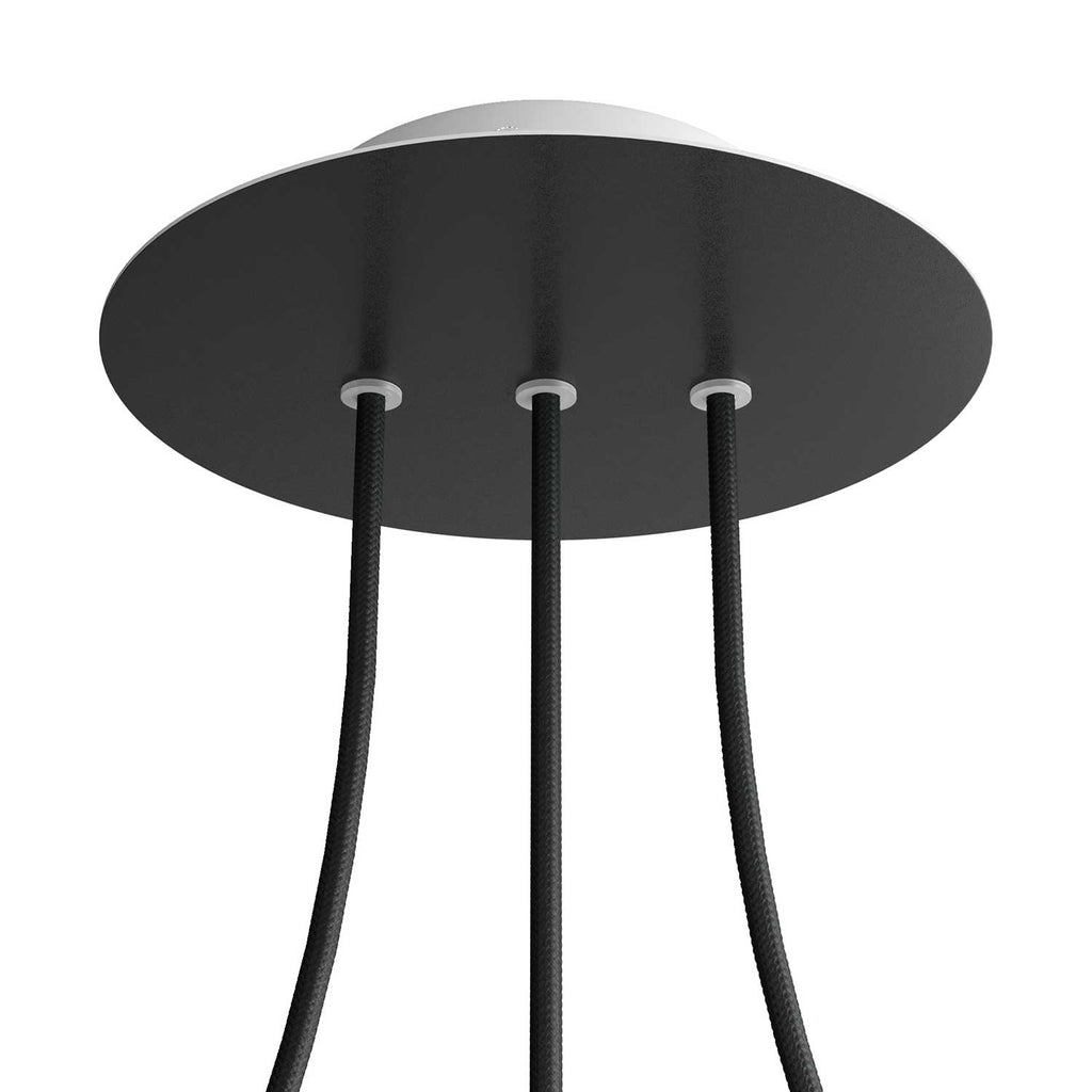 Round Rose-One 3 in-line holes ceiling rose kit, 200 mm Cover