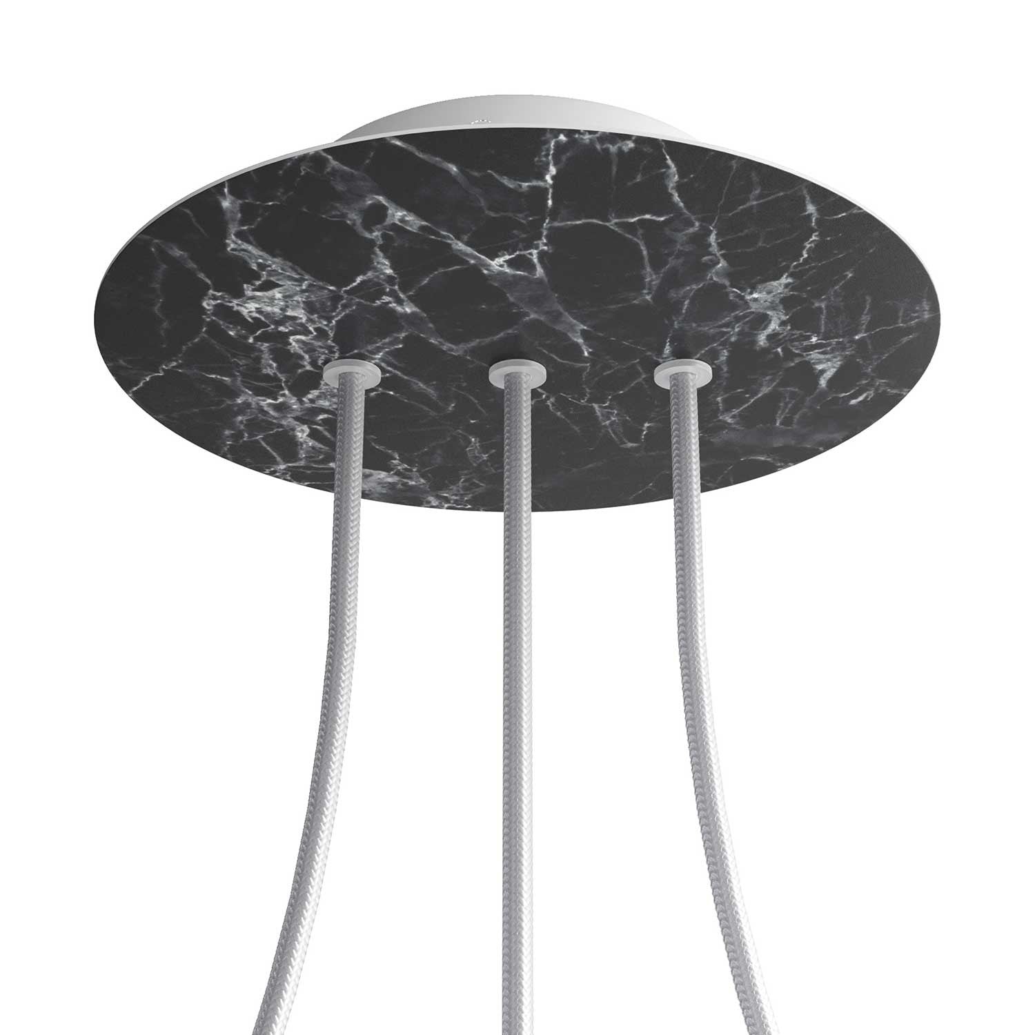 Round Rose-One 3 in-line holes ceiling rose kit, 200 mm Cover