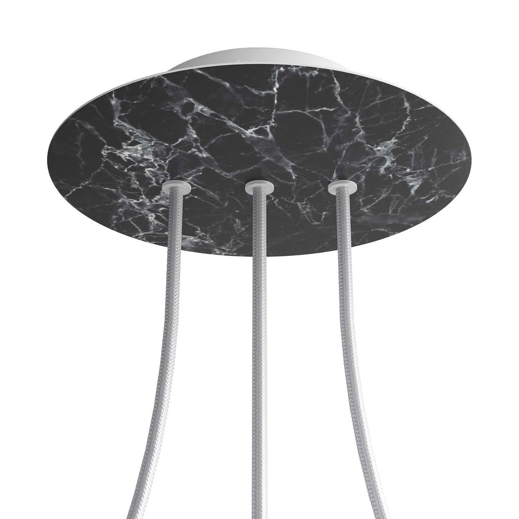 Round Rose-One 3 in-line holes ceiling rose kit, 200 mm Cover