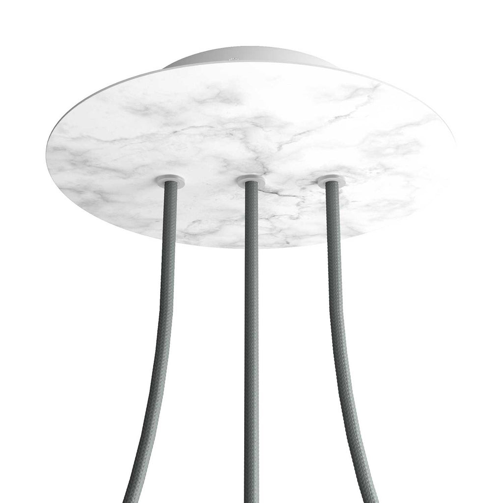 Round Rose-One 3 in-line holes ceiling rose kit, 200 mm Cover