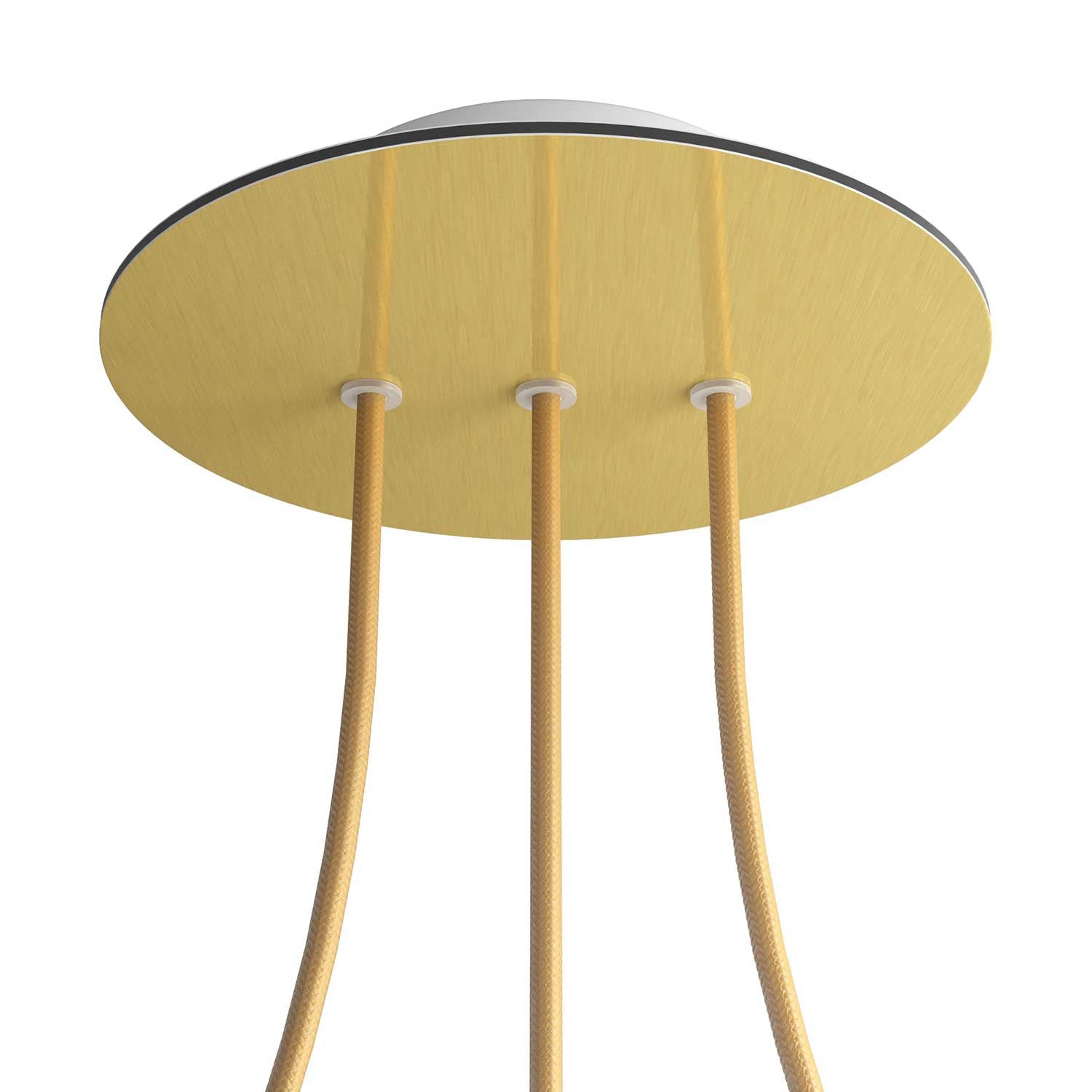 Round Rose-One 3 in-line holes ceiling rose kit, 200 mm Cover