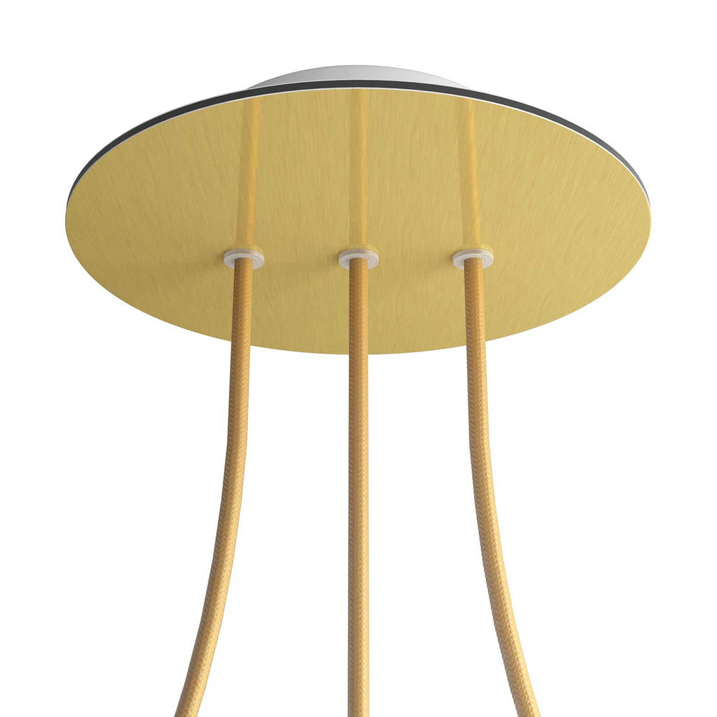 Round Rose-One 3 in-line holes ceiling rose kit, 200 mm Cover