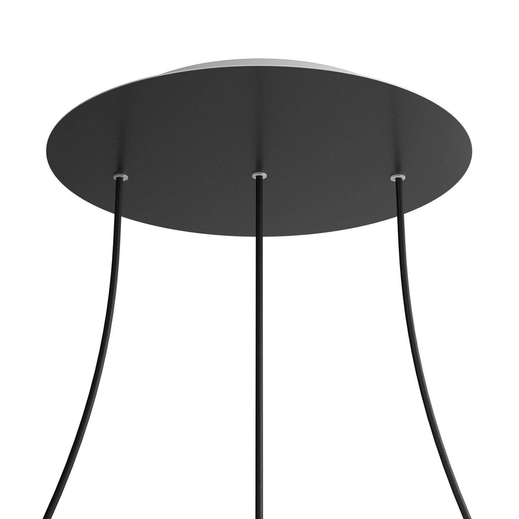 Round XXL Rose-One 3 in-line holes ceiling rose kit, 400 mm Cover