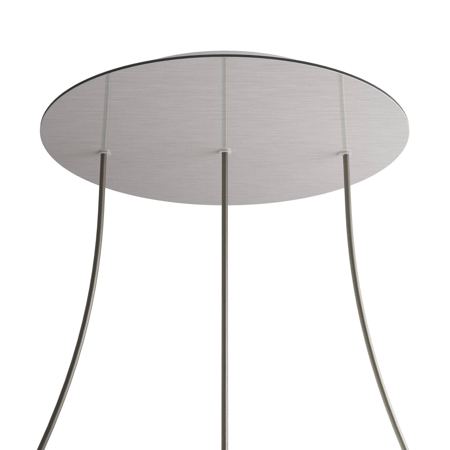 Round XXL Rose-One 3 in-line holes ceiling rose kit, 400 mm Cover