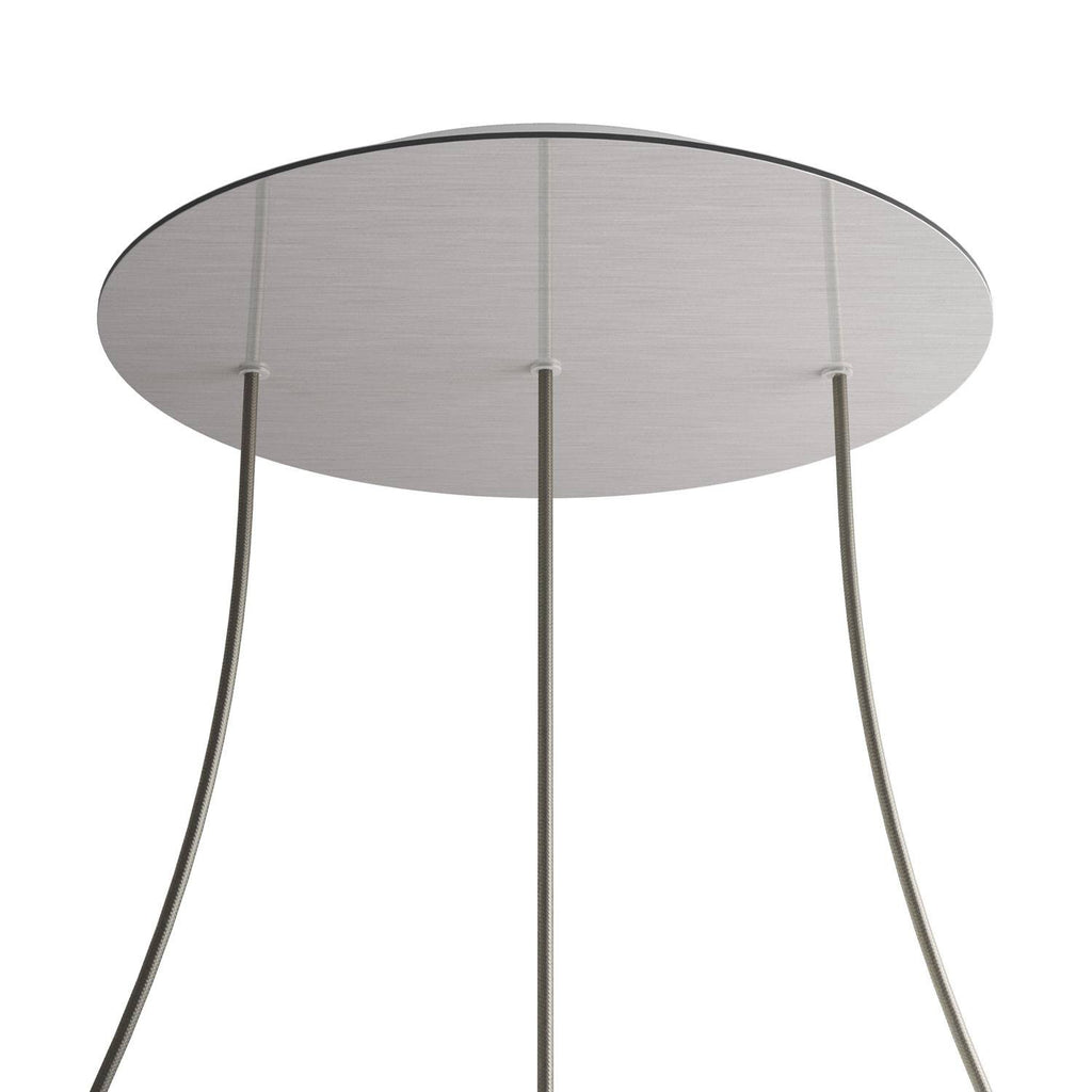 Round XXL Rose-One 3 in-line holes ceiling rose kit, 400 mm Cover