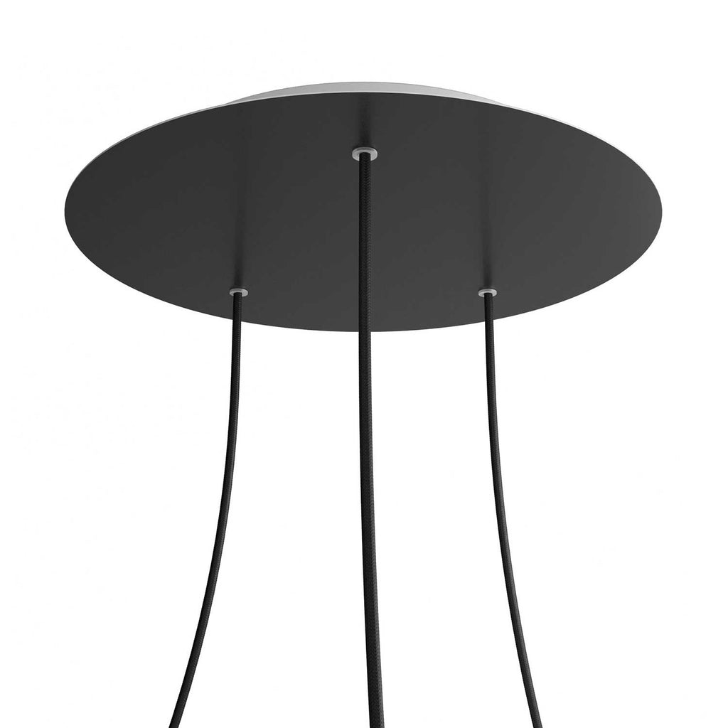 Round XXL Rose-One 3-hole ceiling rose kit, 400 mm Cover