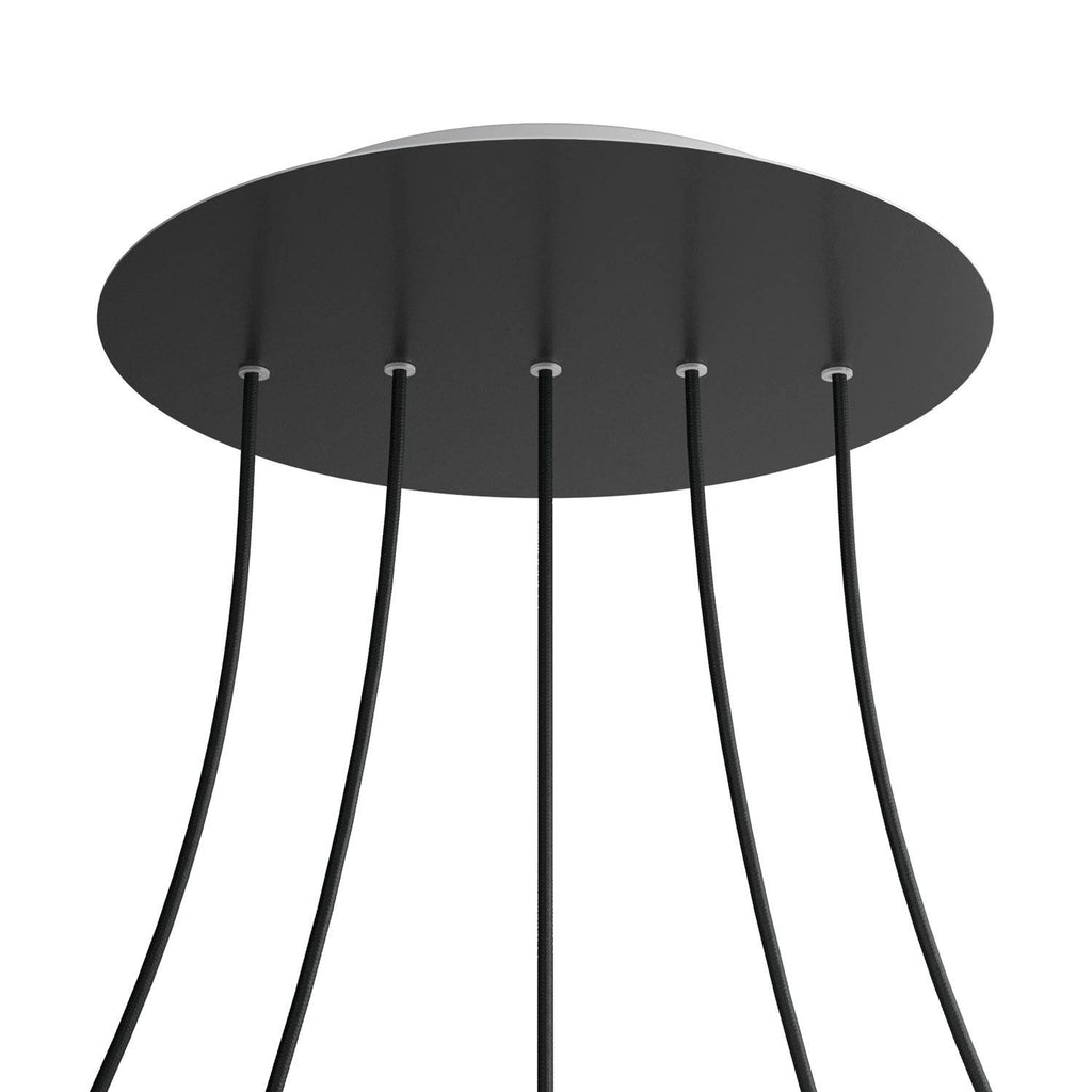 Round XXL Rose-One 5 in-line holes ceiling rose kit, 400 mm Cover