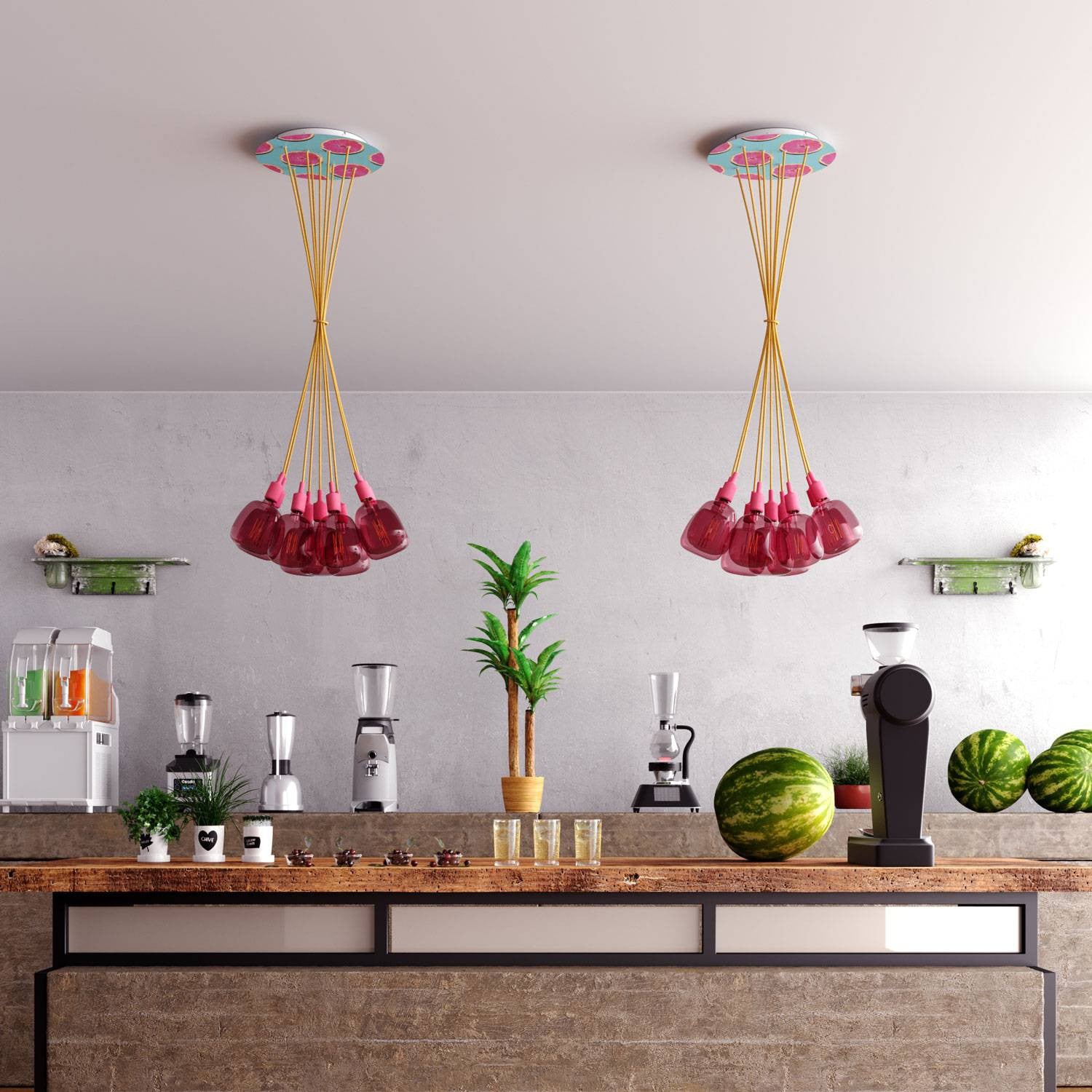 Florão Rose-One XXL com 9 furos em forma de X e 4 laterais 400 mm