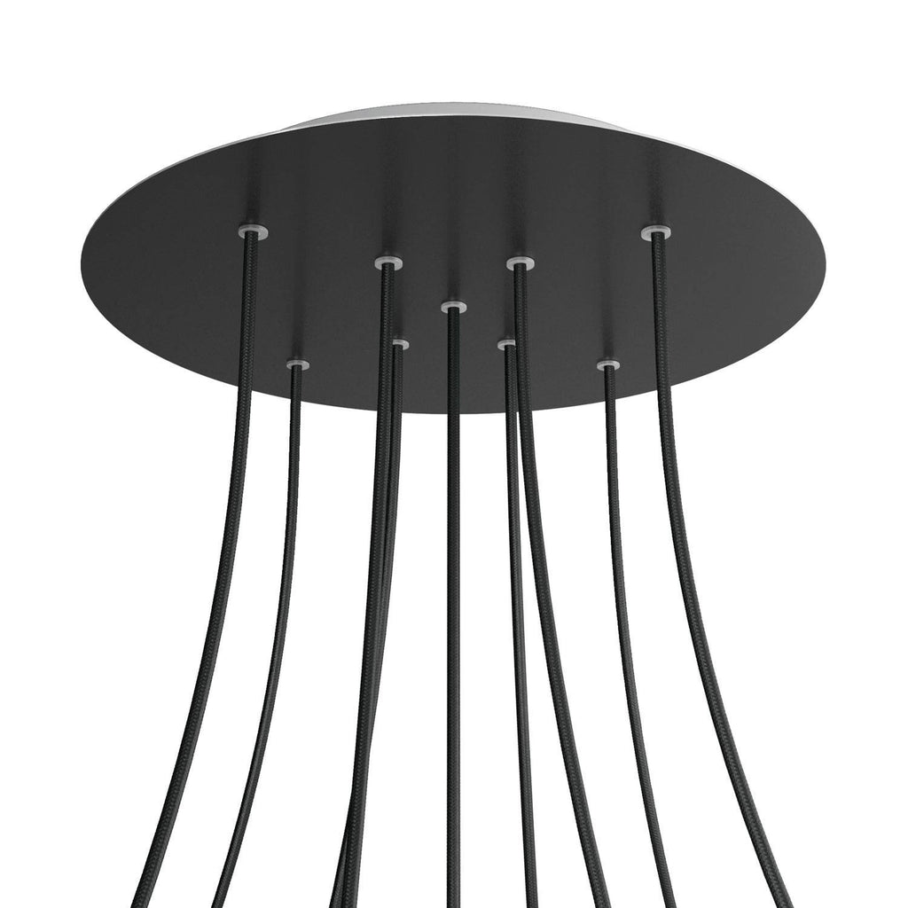 Round XXL Rose-One 9 X-shaped holes ceiling rose kit, 400 mm Cover