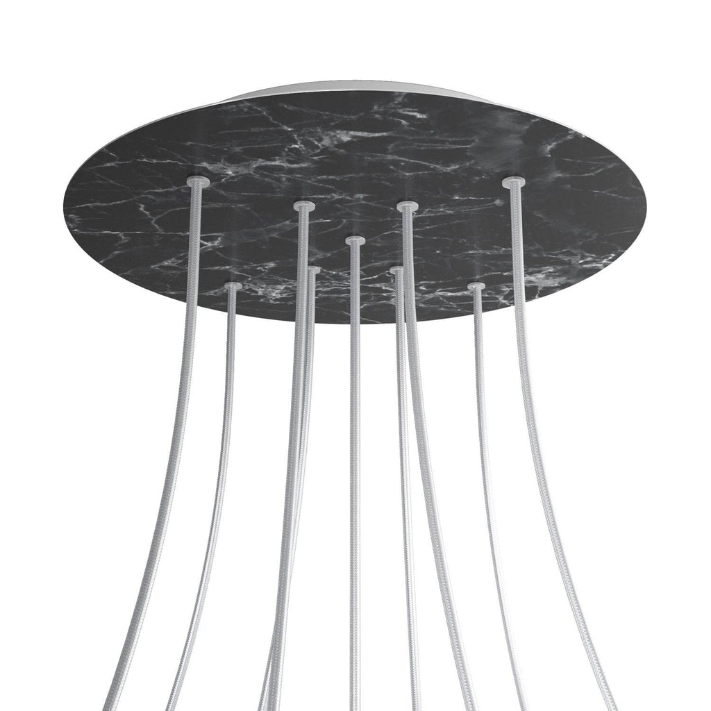 Round XXL Rose-One 9 X-shaped holes ceiling rose kit, 400 mm Cover