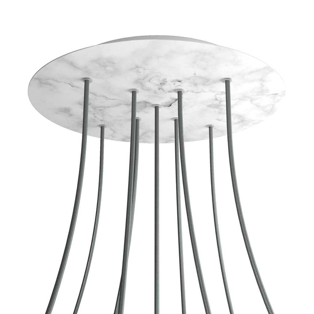 Round XXL Rose-One 9 X-shaped holes ceiling rose kit, 400 mm Cover