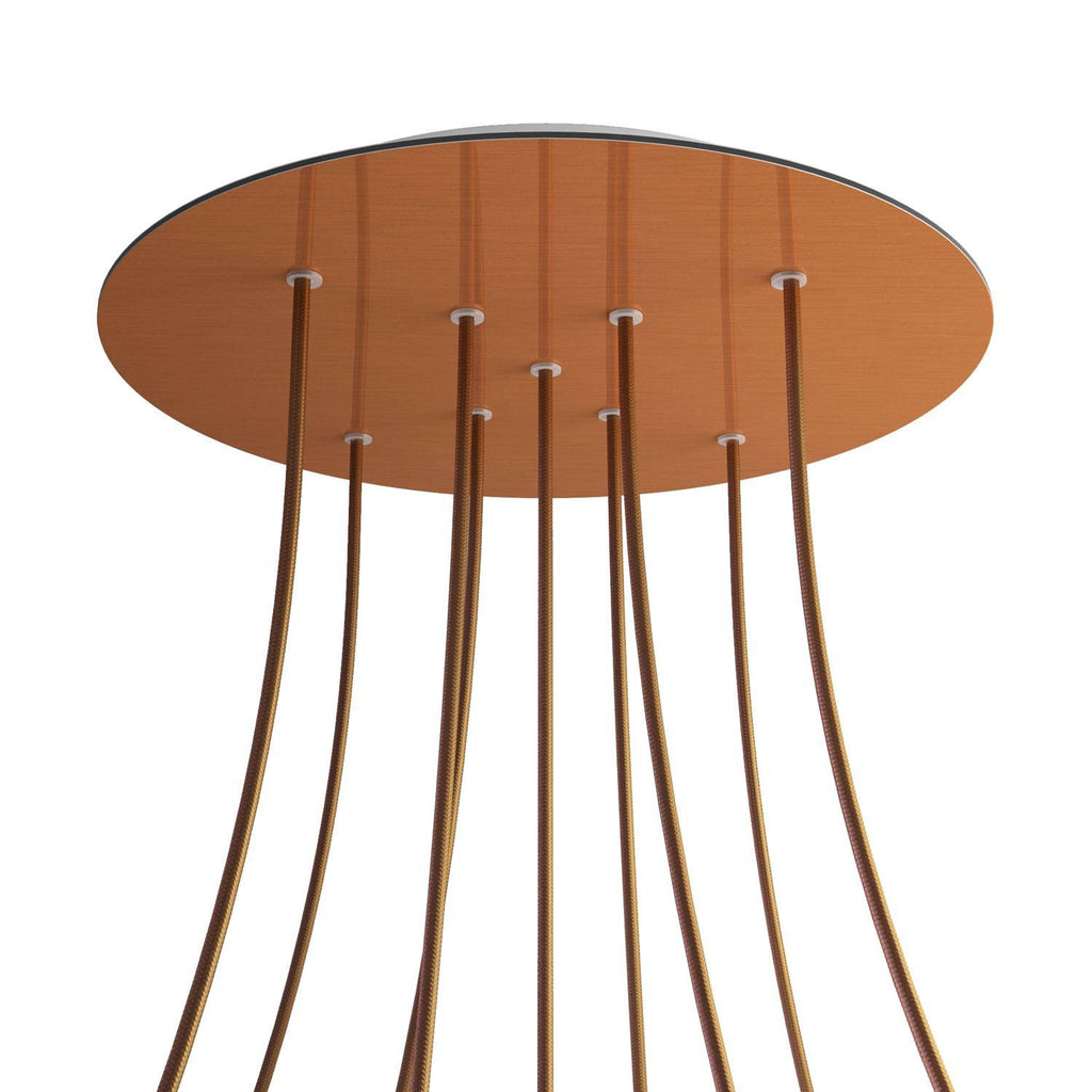 Round XXL Rose-One 9 X-shaped holes ceiling rose kit, 400 mm Cover
