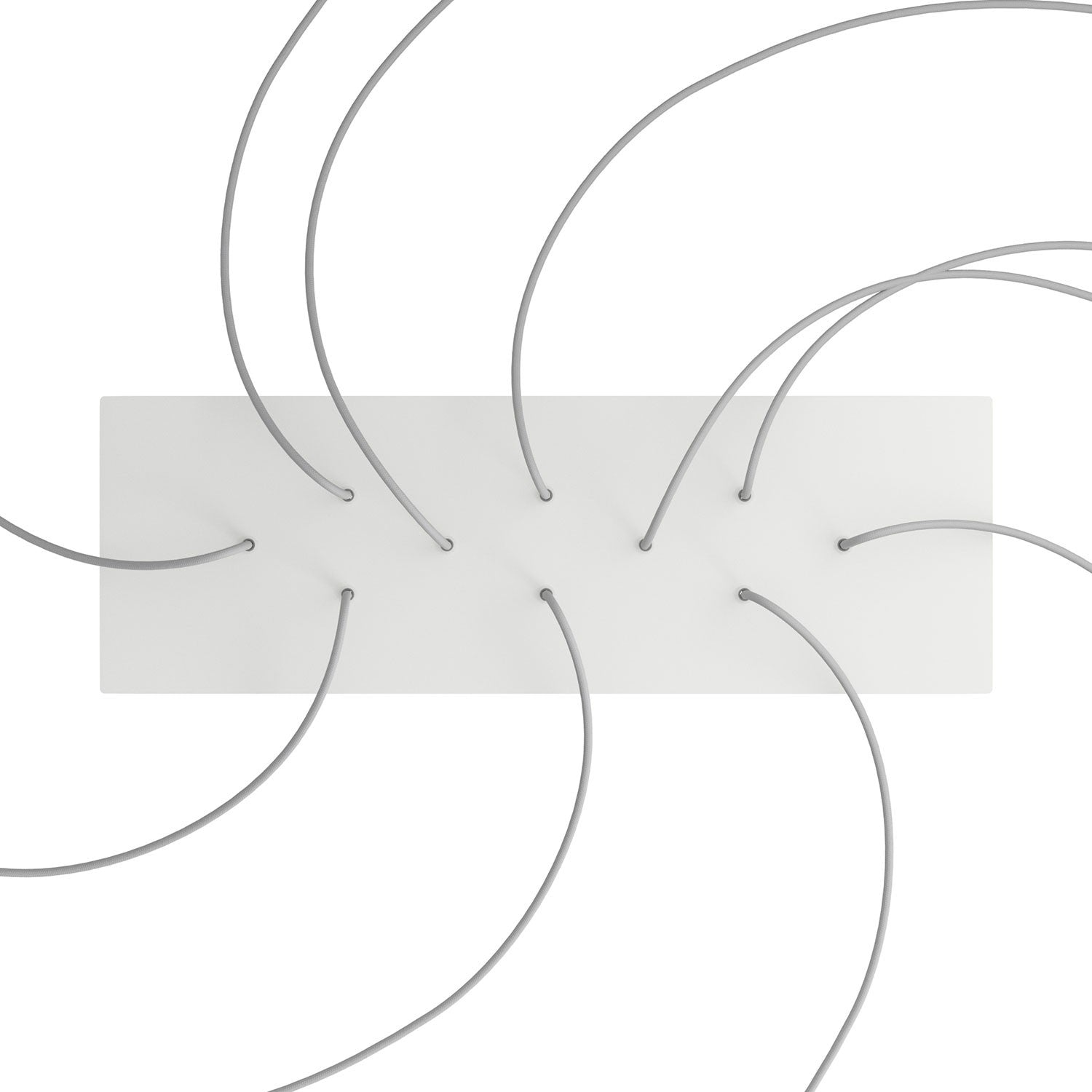 Kit de rosácea de teto retangular Rose-One XXL de 10 furos, 675 x 225 mm