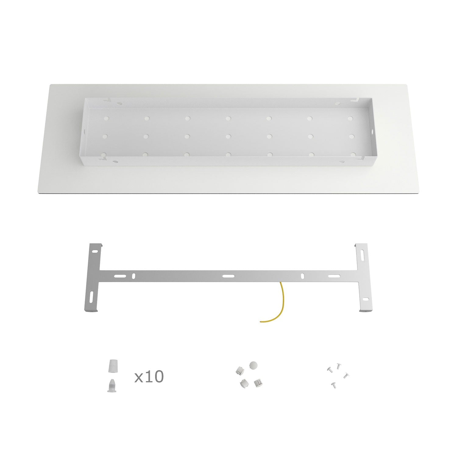 Kit de rosácea de teto retangular Rose-One XXL de 10 furos, 675 x 225 mm