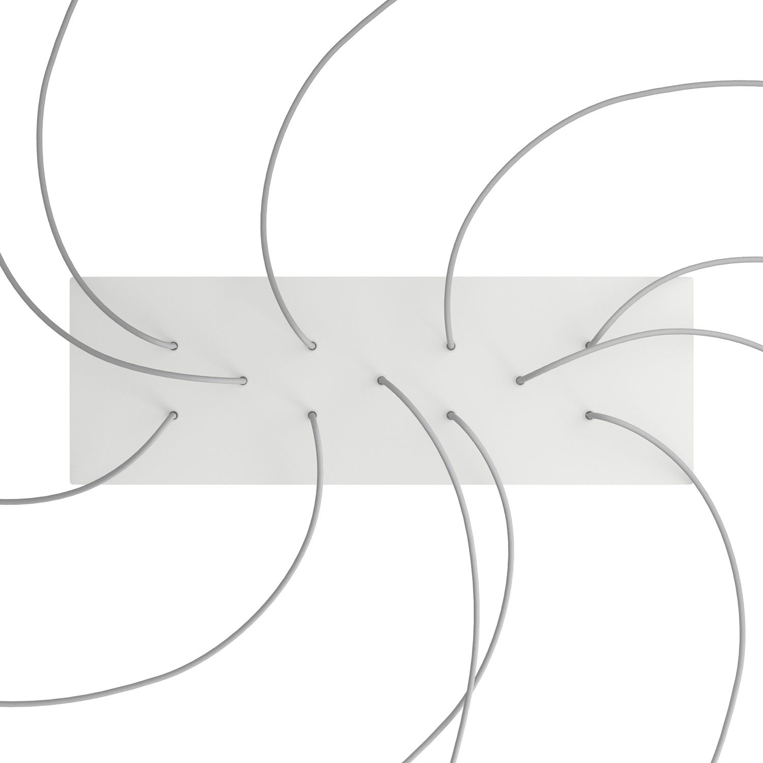 Kit de rosácea de teto retangular Rose-One XXL de 11 furos, 675 x 225 mm