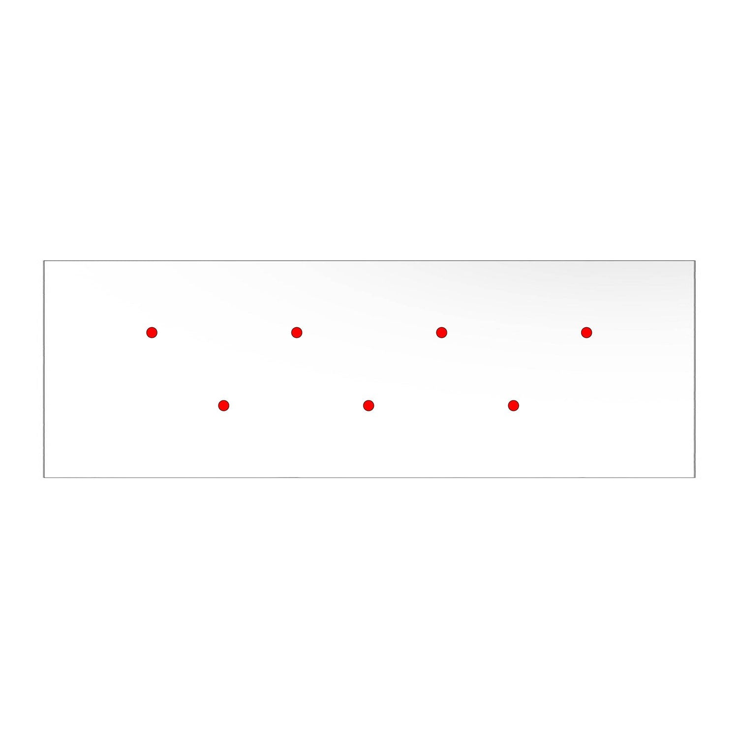 Kit de rosácea de teto retangular Rose-One XXL de 7 furos, 675 x 225 mm