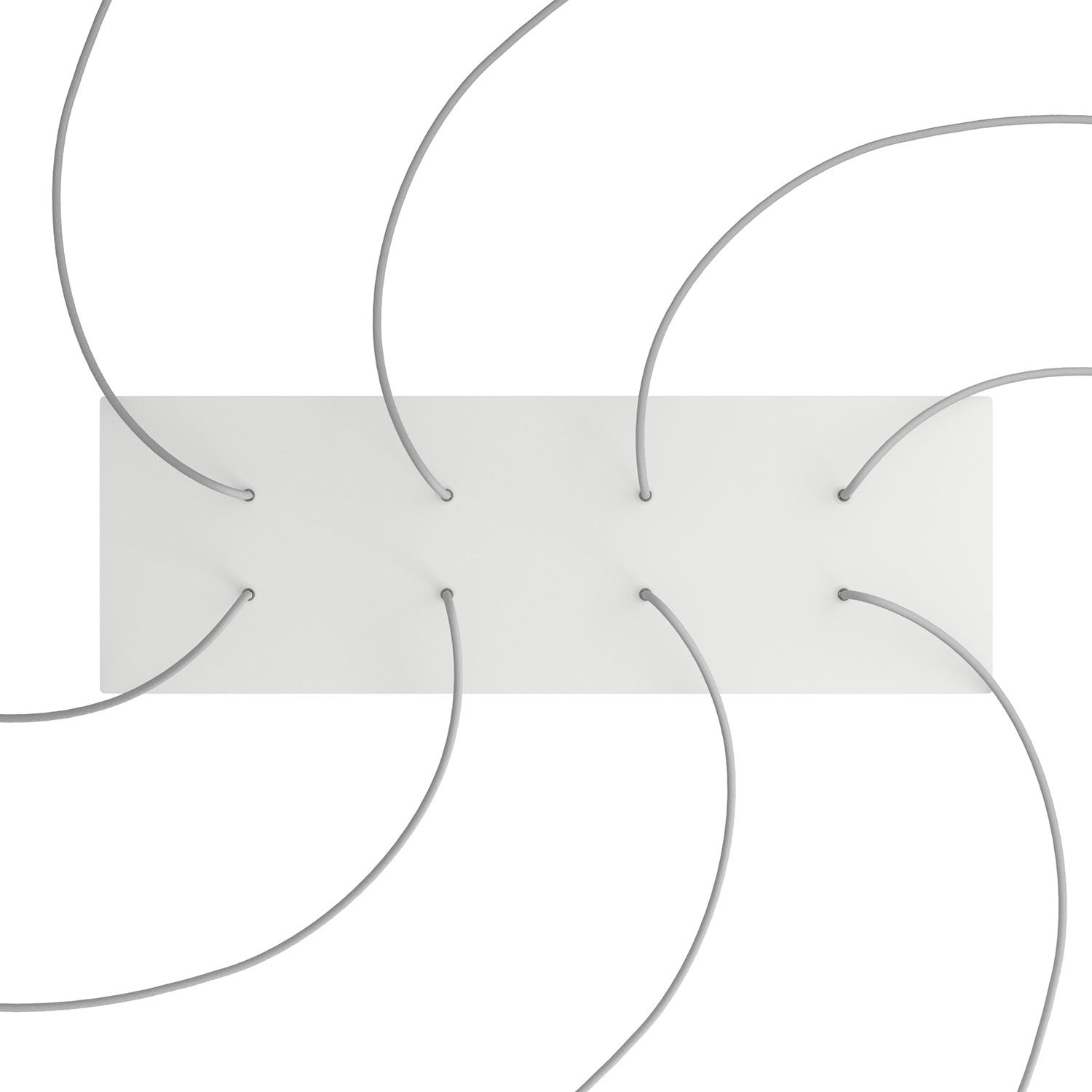 Kit de rosácea de teto retangular Rose-One XXL de 8 furos, 675 x 225 mm