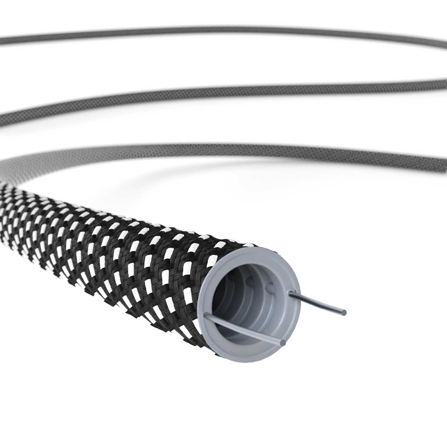 Creative-Tube flexible conduit, Rayon 3D effect fabric Star RT41 covering, diameter 20 mm