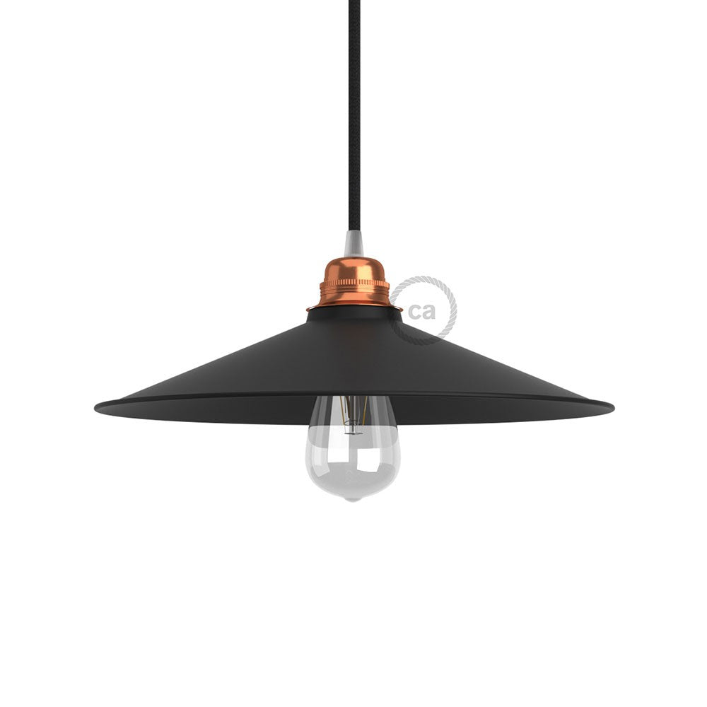 Swing lampshade in polished metal with E27 fitting
