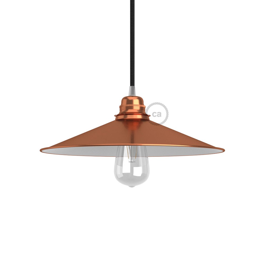 Swing lampshade in polished metal with E27 fitting