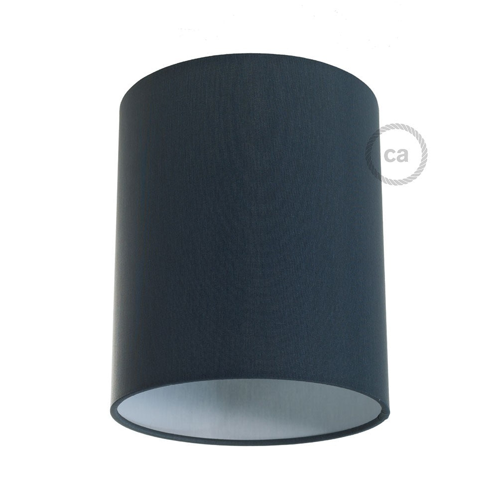 Cylinder fabric lampshade with E27 fitting, 15cm diameter h18cm - 100% Made in Italy