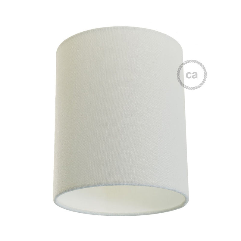 Cylinder fabric lampshade with E27 fitting, 15cm diameter h18cm - 100% Made in Italy