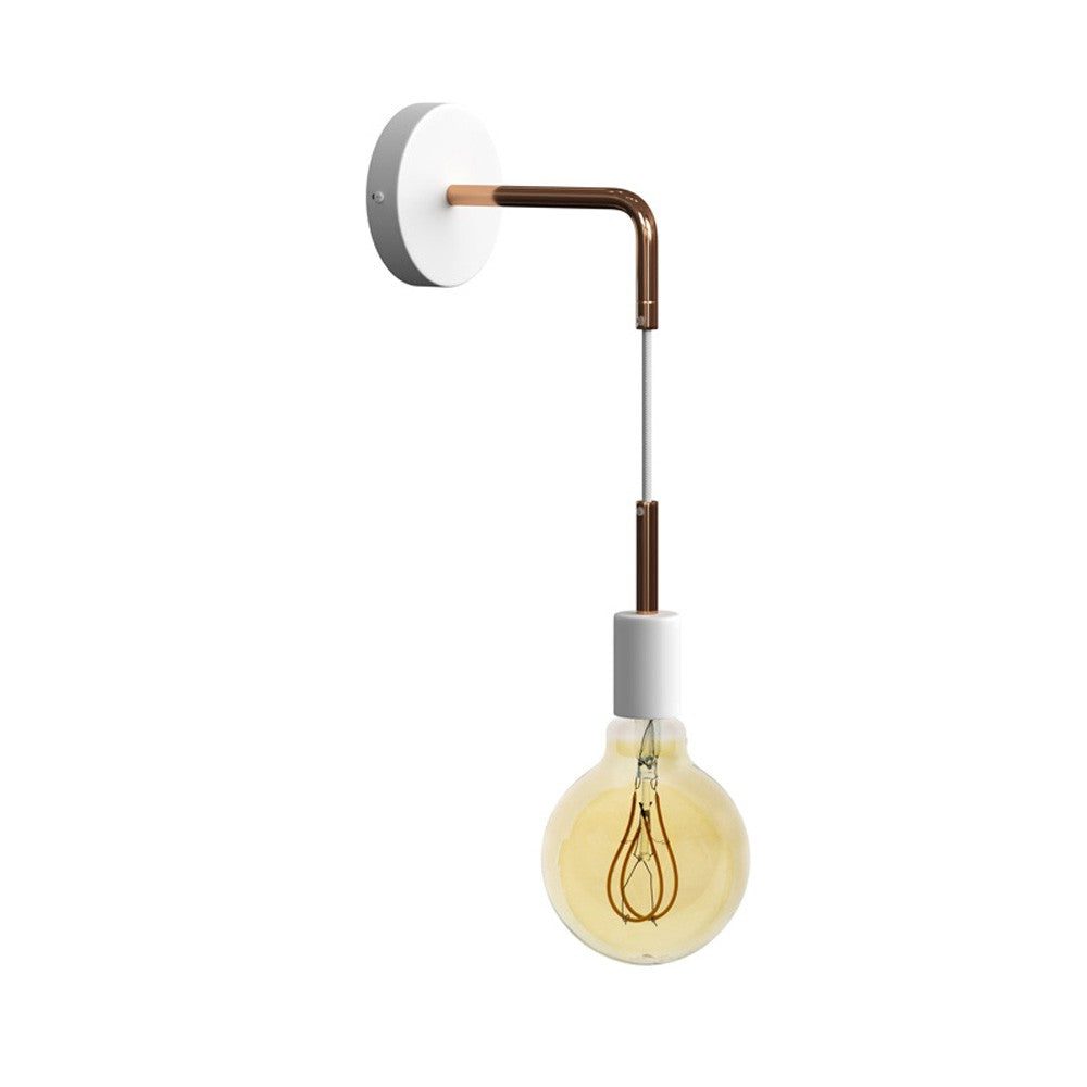 Fermaluce Glam metal wall light with bent extension and pendant lamp holder