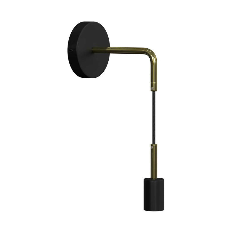 Fermaluce Glam metal wall light with bent extension and pendant lamp holder