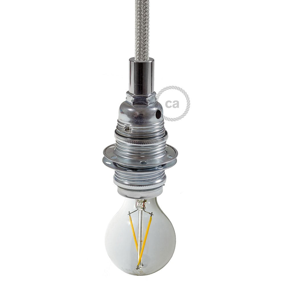 Double ferrule metal E14 lamp holder kit for lampshade