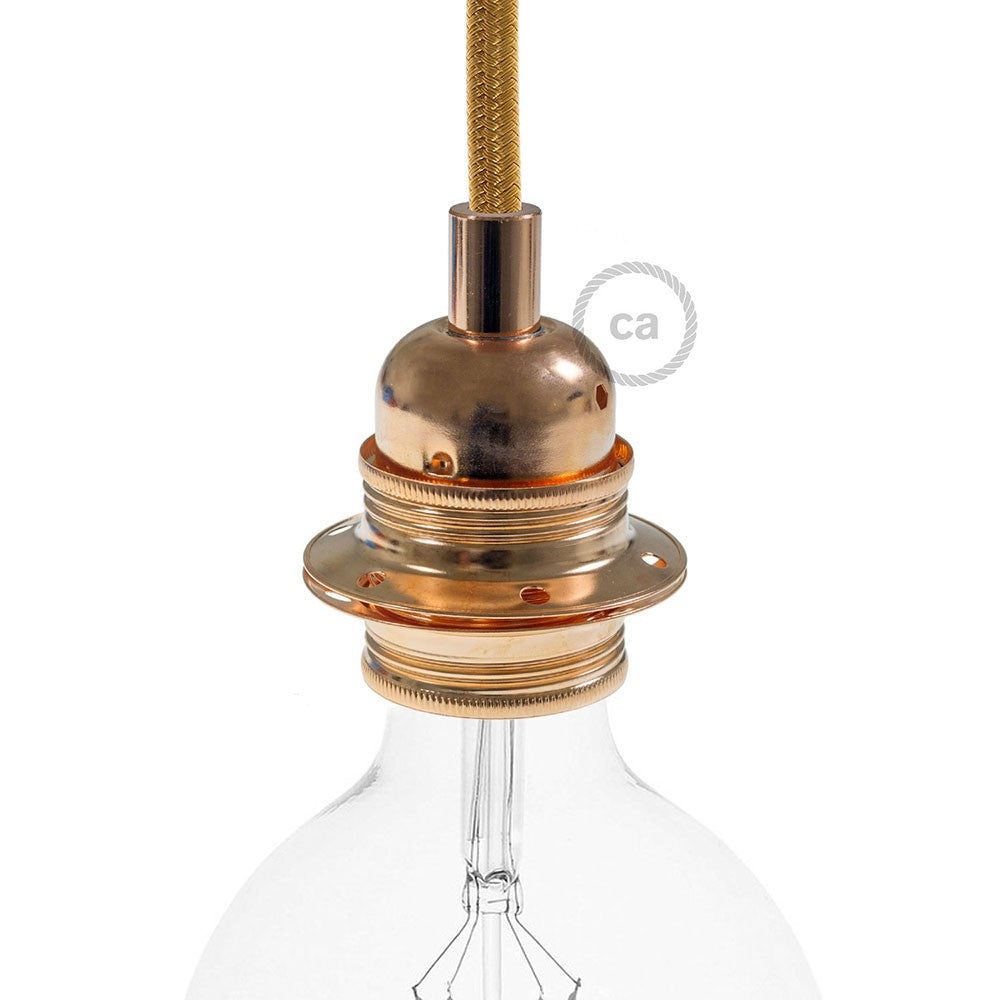 Double ferrule metal E27 lamp holder kit for lampshade