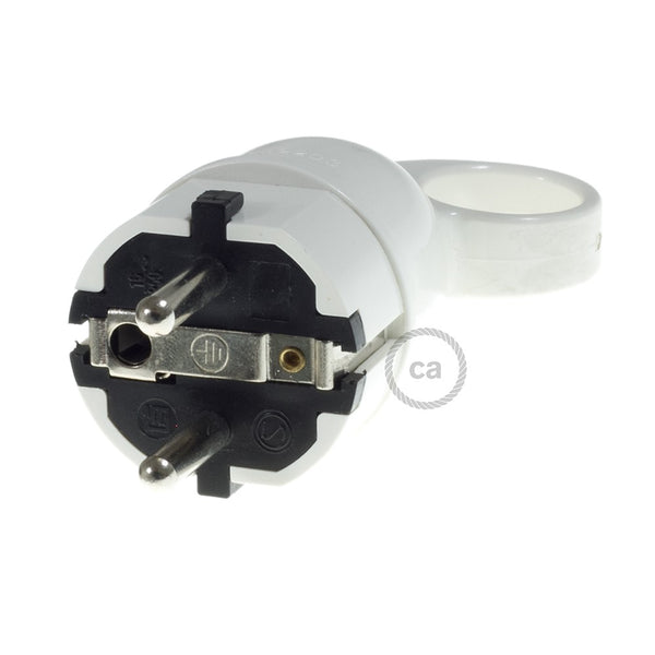 Schuko comfort 16A 250V White plug with ring