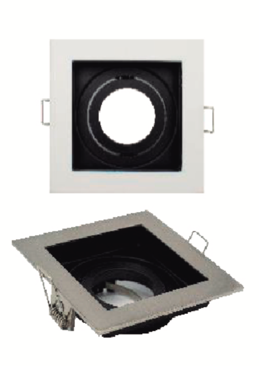 Aro Móvel Quadrado Alumínio GU10-Light & Store-Branco-Light & Store