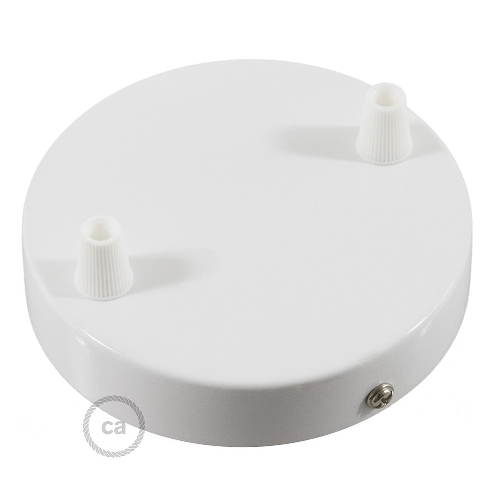 SMART cylindrical metal 2-hole ceiling rose kit - compatible with voice assistants