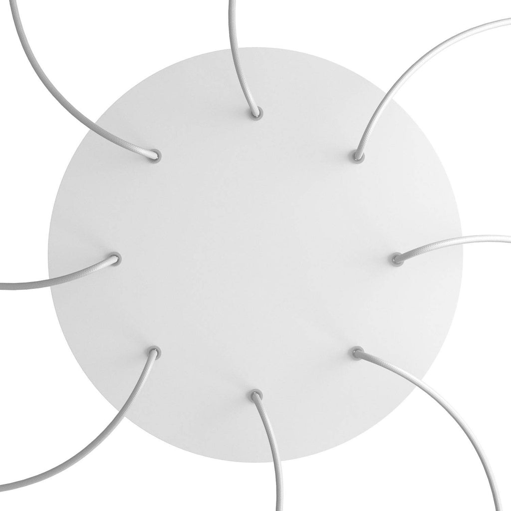 Large Round Smart ceiling rose 400 mm Cover Rose-One with 8 holes - compatible with voice assistants