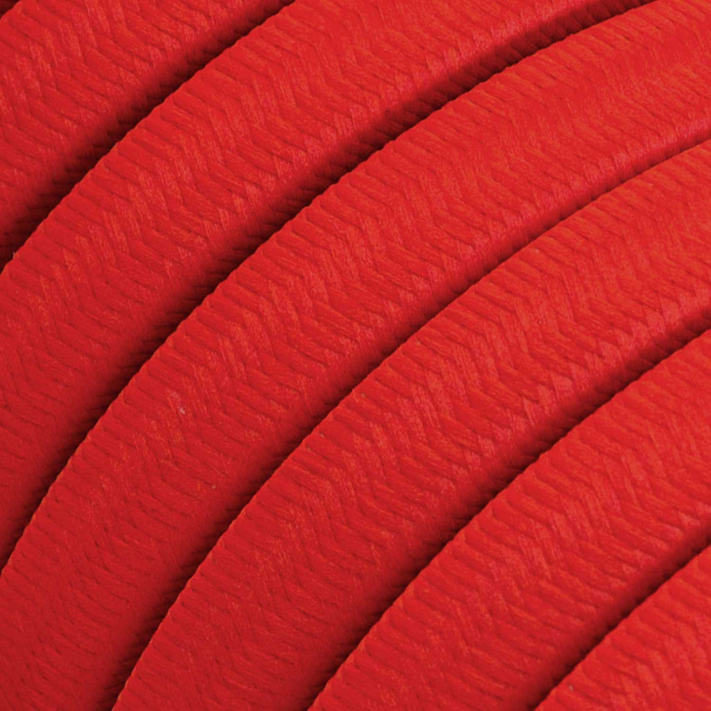 Electric cable for String Lights, covered by Rayon fabric Red CM09