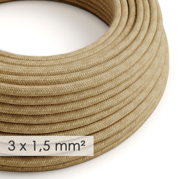 Large section electric cable 3x1,50 round - covered by Jute RN06