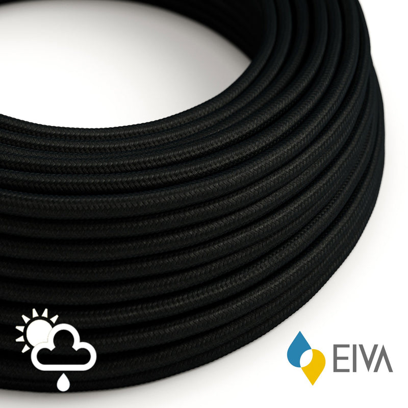 Outdoor round electric cable covered in Black Rayon SM04 -suitable for IP65 EIVA system
