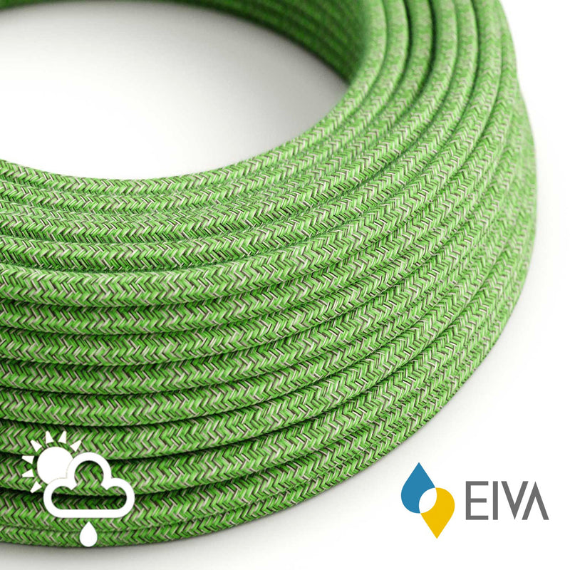 Outdoor round electric cable covered in Cotton Pixel Bronte SX08 -suitable for IP65 EIVA system