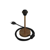 Alzaluce - metal table lamp with fabric cable switch and 2 poles plug