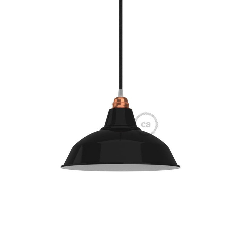 Abajur Bistrot em metal polido com encaixe E27 30 cm de diâmetro