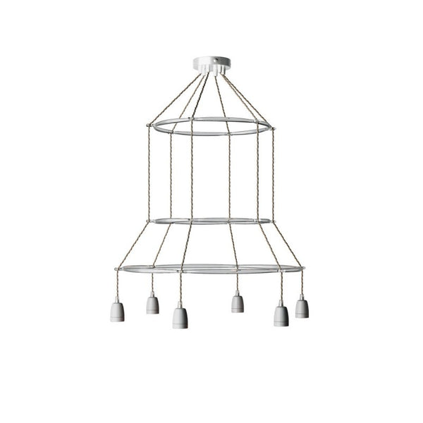 Candeeiro Gaiola Edison ST64 3 de 6 suspensões