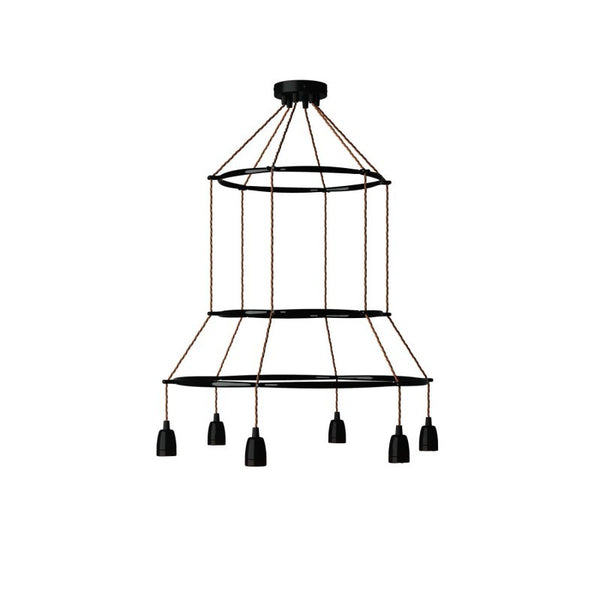 Candeeiro Gaiola Edison ST64 3 de 6 suspensões