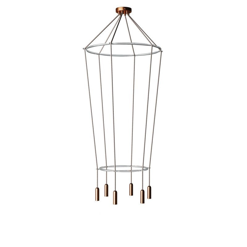 Candeeiro Gaiola P-Light 2 de 6 suspensões