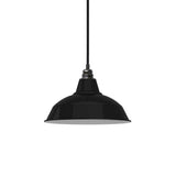 Candeeiro suspenso com cabo têxtil, abajur Bistrot e detalhes em metal - Fabricado em Itália