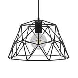 Candeeiro suspenso com cabo têxtil, abajur Dome e detalhes em metal - Fabricado em Itália