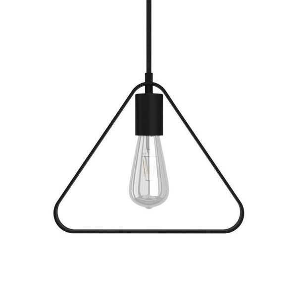 Candeeiro suspenso com cabo têxtil, abajur Duedì Apex e detalhes em metal - Fabricado em Itália