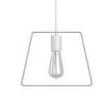 Candeeiro suspenso com cabo têxtil, abajur Duedì Base e detalhes em metal - Fabricado em Itália
