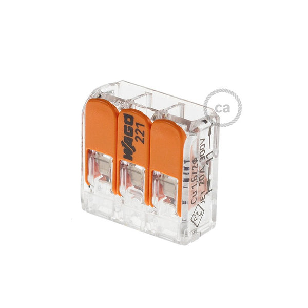 Conectores 3 pólos transparentes Universal